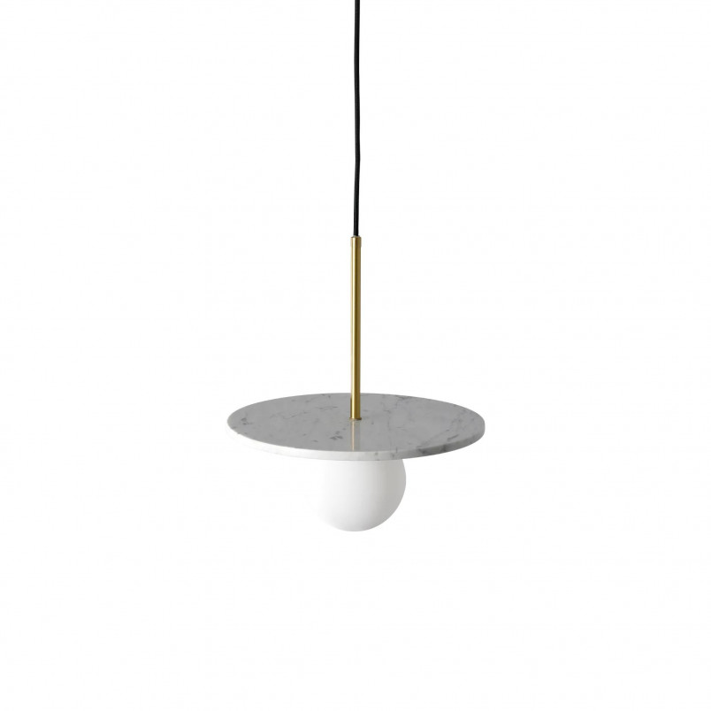 Lampa wisząca Bilo Yaskr: Kula z marmurem, styl Art Deco