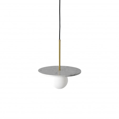 Lampa wisząca Bilo Yaskr: Kula z marmurem, styl Art Deco