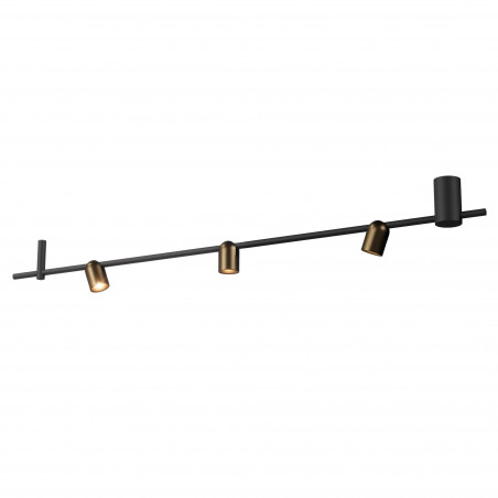 Reflektor sufitowy 3-punktowy Slide LED Yaskr | 150cm, Czarny/Mosiądz