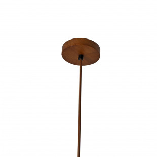 Lampa wisząca Bilo Yaskr | Szklana kula, trawertyn, styl glamour