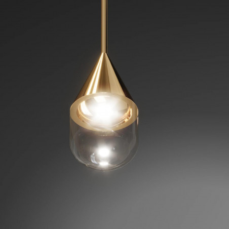 Lampa wisząca Yaskr Nata LED złota - Elegancja w łazience