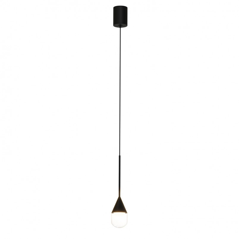 Lampa wisząca Yaskr Nata LED - czarna, Art Deco | Sklep z lampami