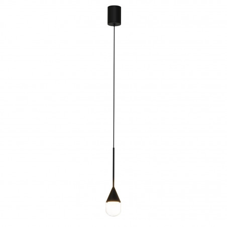 Lampa wisząca Yaskr Nata LED - czarna, Art Deco | Sklep z lampami