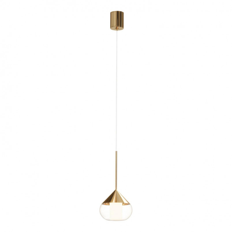Lampa wisząca Suza LED - Złota, Nowoczesna | Yaskr