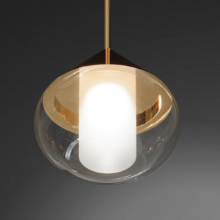 Lampa wisząca Suza LED - Złota, Nowoczesna | Yaskr