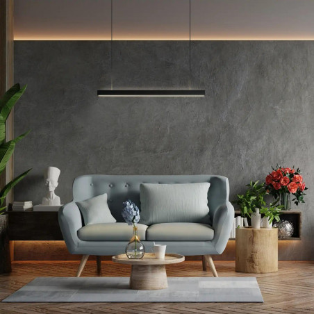 Lampa Wisząca LED Sigi Czarna Yaskr | 120cm