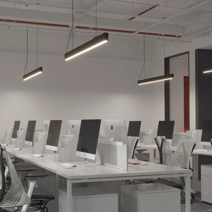 Lampa wisząca LED Sigi czarna Yaskr | 120cm | Minimalizm