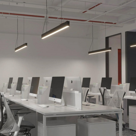 Lampa wisząca LED Sigi czarna Yaskr | 120cm | Minimalizm