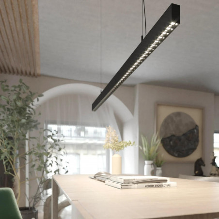Lampa wisząca Sigi LED czarna Yaskr | 120cm