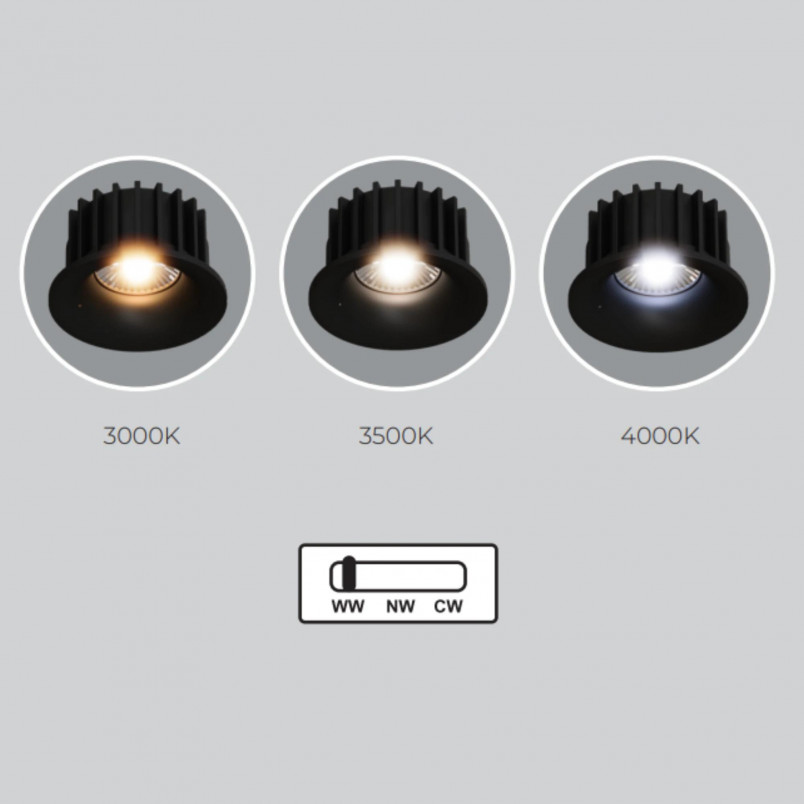 Lampa podtynkowa LED Yaskr | Downlight łazienkowy IP54