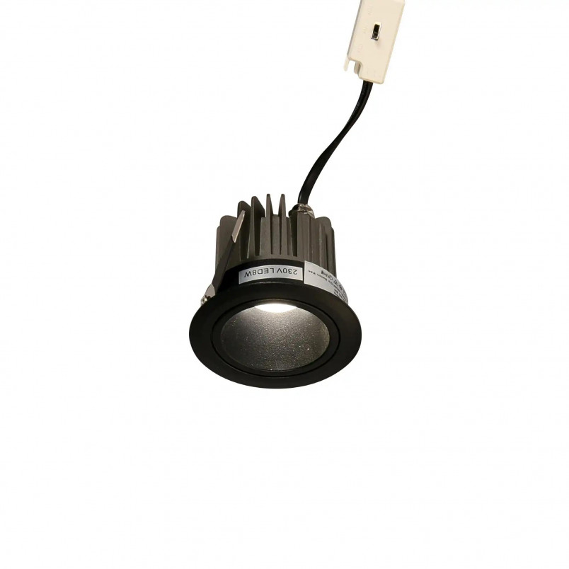 Lampa podtynkowa LED Yaskr Pik | Czarna, IP54, 8W
