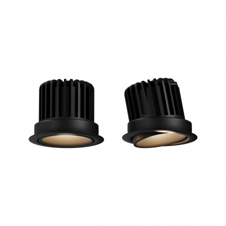 Lampa podtynkowa LED Yaskr Pik | Czarna, IP54, 8W
