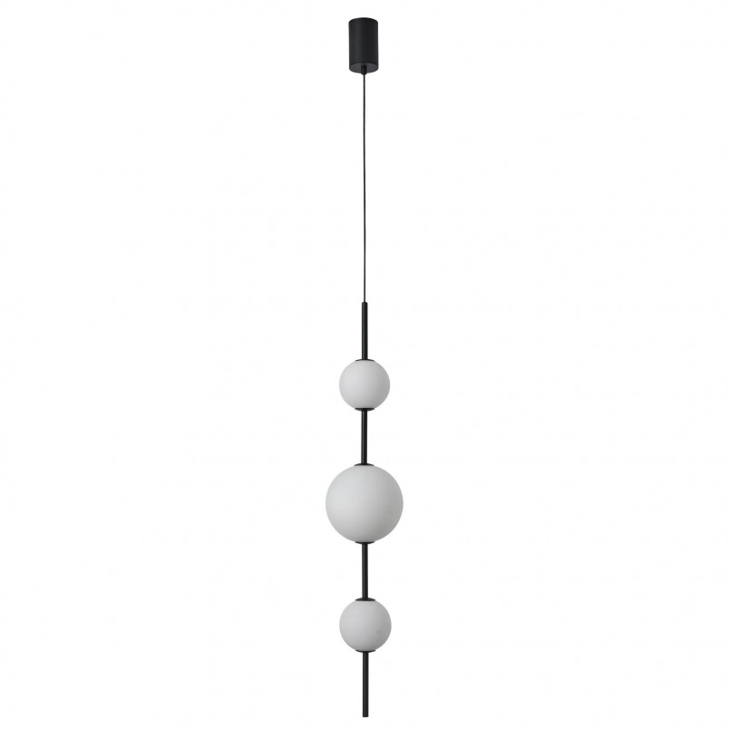 Lampa wisząca Bolti Yaskr | Szkło, LED, 15cm | Biały/Czarny