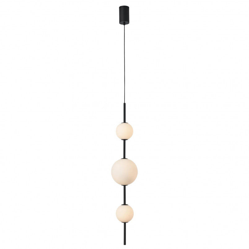 Lampa wisząca Bolti Yaskr | Szkło, LED, 15cm | Biały/Czarny