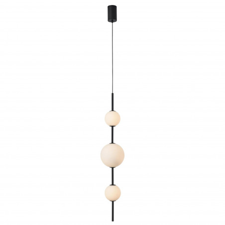 Lampa wisząca Bolti Yaskr | Szkło, LED, 15cm | Biały/Czarny