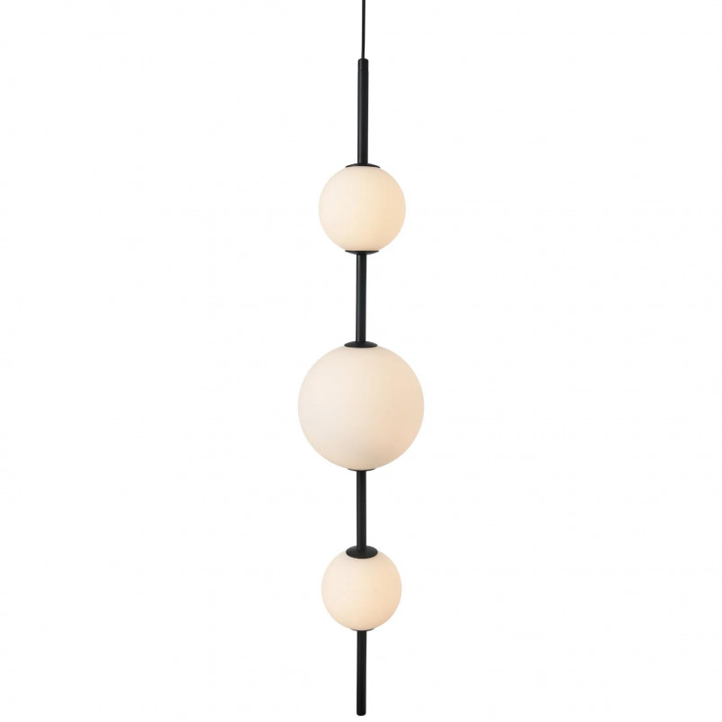 Lampa wisząca Bolti Yaskr | Szkło, LED, 15cm | Biały/Czarny