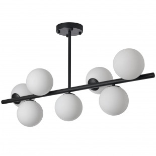 Lampa Bolti Yaskr: 7 szklanych kul, biały/czarny - Odkryj elegancję!