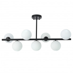 Lampa Bolti Yaskr: 7 szklanych kul, biały/czarny - Odkryj elegancję!