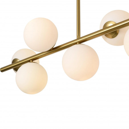 Lampa Bolti Yaskr | 7 szklanych kul, biały/złoty mosiądz - Kup teraz!
