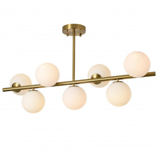 Lampa Bolti Yaskr | 7 szklanych kul, biały/złoty mosiądz - Kup teraz!