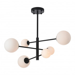 Lampa Bolti Yaskr: 6 szklanych kul, biały/czarny | Sklep z lampami