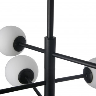 Lampa Bolti Yaskr: 6 szklanych kul, biały/czarny | Sklep z lampami