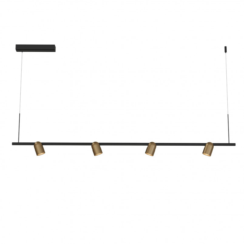 Lampa wisząca Slide LED 200cm czarny/mosiądz | Yaskr
