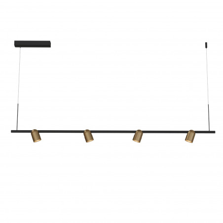 Lampa wisząca Slide LED 200cm czarny/mosiądz | Yaskr