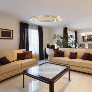 Lampa wisząca Aurum LED 80cm złota Yaskr | Nowoczesny Design