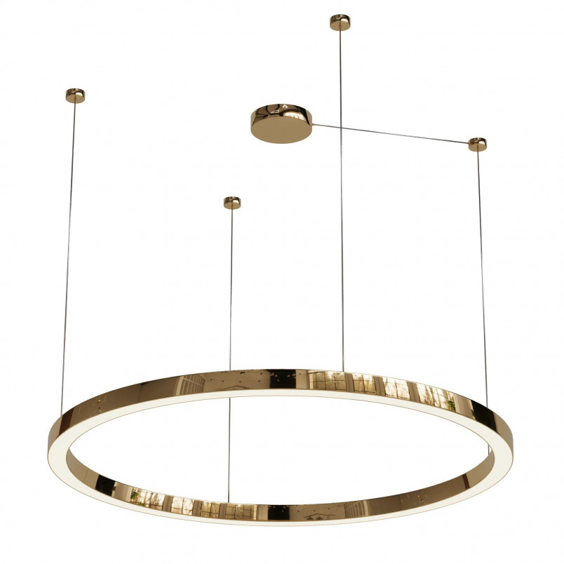 Lampa Wisząca Ring Aurum LED 120cm Złota | Yaskr