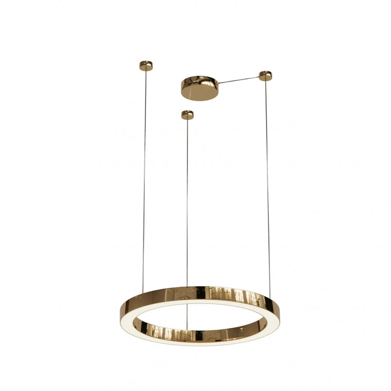 Lampa wisząca Aurum LED 60cm złota Yaskr - Oświetlenie Glamour