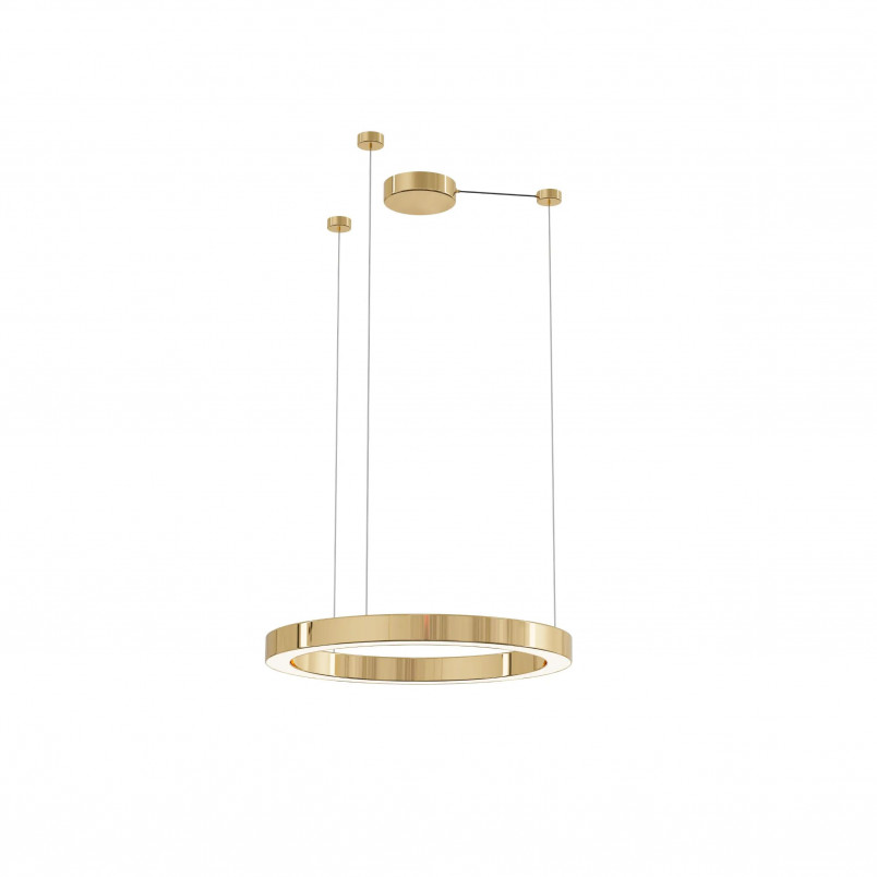 Lampa wisząca Aurum LED 60cm złota Yaskr - Oświetlenie Glamour
