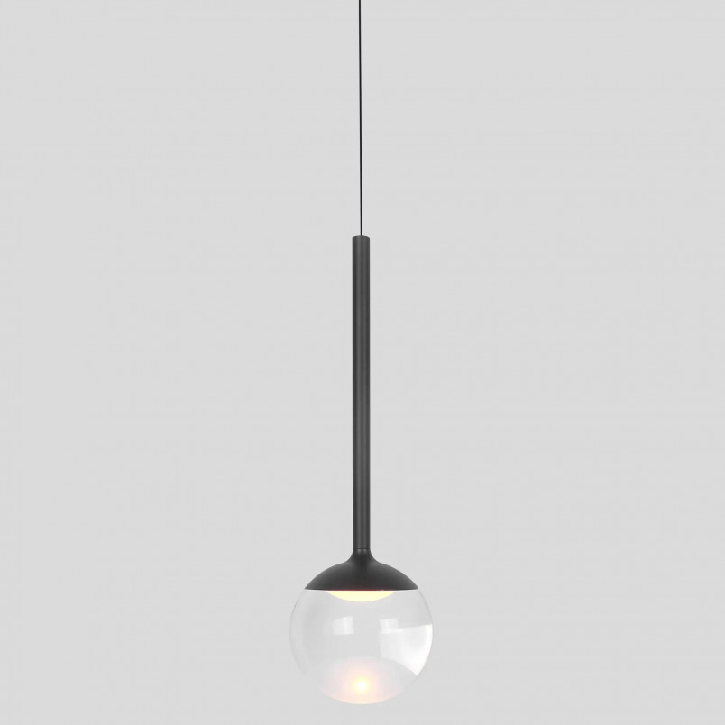 Lampa wisząca kula czarna Yaskr | Nowoczesny design LED