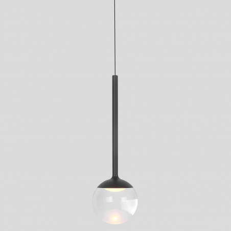 Lampa wisząca kula czarna Yaskr | Nowoczesny design LED