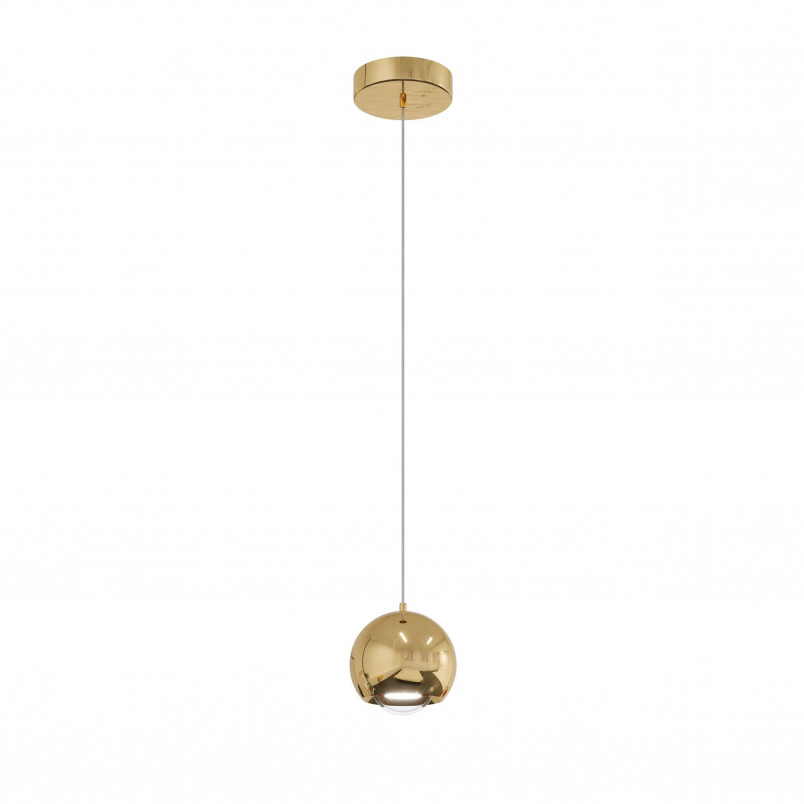 Lampa wisząca Yaskr Aurenia LED - złota kula | Elegancki design