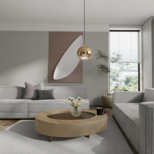 Lampa wisząca Yaskr Aurenia LED - złota kula | Elegancki design
