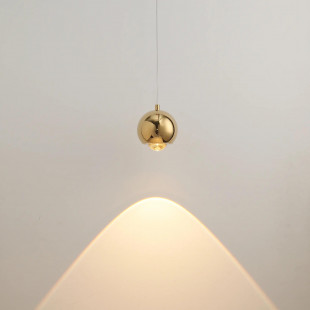Lampa wisząca Yaskr Aurenia LED - złota kula | Elegancki design