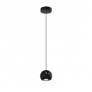 Lampa wisząca Yaskr Aurenia LED | Czarna, Kula, Nowoczesna