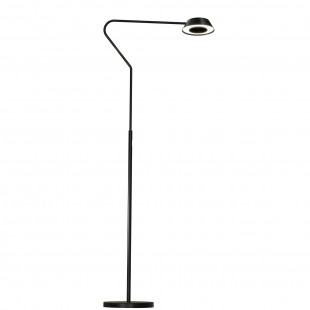 Lampa podłogowa ściemniana Garta LED anodyzowany szczotkowany czarny / czarny Yaskr