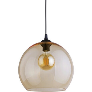 Lampa Wisząca Szklana Cubus 30cm Bursztynowa | TK Lighting