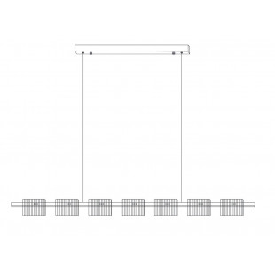 Lampa wisząca szklana Baccio LED 120cm - Step In Design