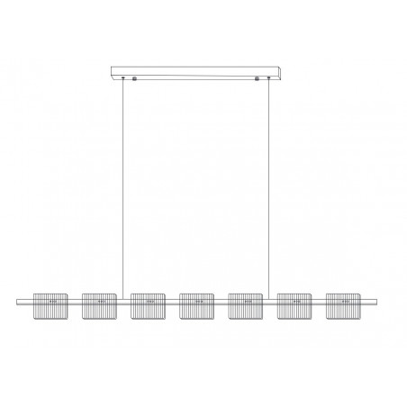 Lampa wisząca szklana Baccio LED 120cm - Step In Design