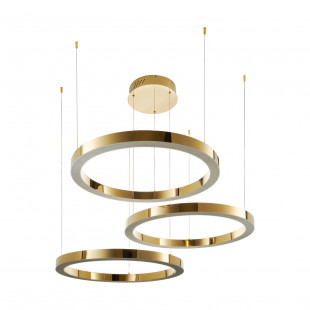 Lampa wisząca Circle LED 3 ringi złota | Step Into Design