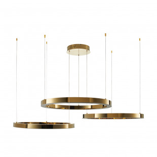 Lampa wisząca Circle LED 3 ringi złota | Step Into Design