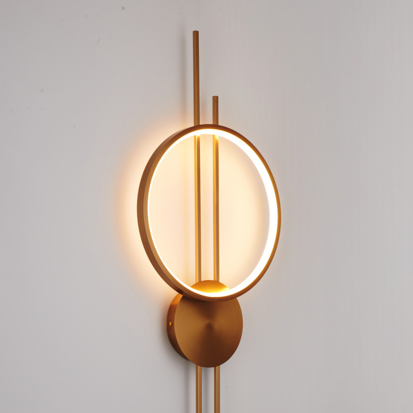 Kinkiet Ecliptica LED Złoty | Nowoczesny Design | Step In Design