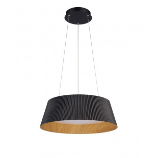 Lampa wisząca Frill LED - czarna, drewno | Step Into Design