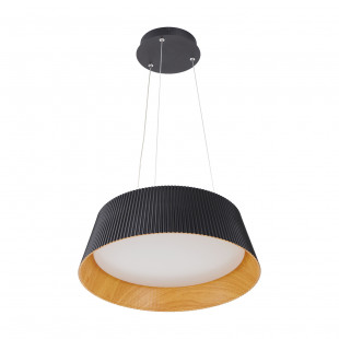 Lampa wisząca Frill LED - czarna, drewno | Step Into Design