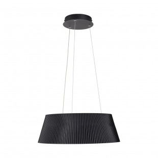 Lampa wisząca Frill LED - czarna, drewno | Step Into Design