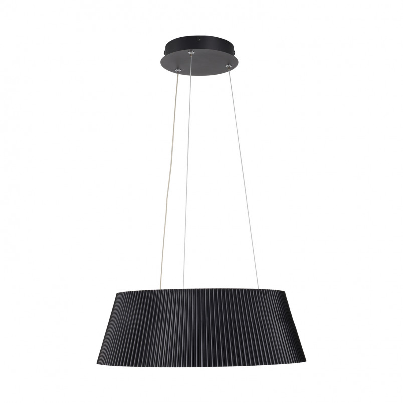 Lampa wisząca Frill LED - czarna, drewno | Step Into Design