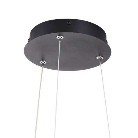 Lampa wisząca Frill LED - czarna, drewno | Step Into Design